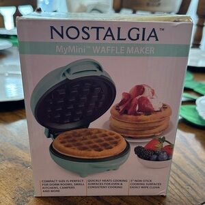 Nostalgia MyMini Waffle Maker in Light Blue
